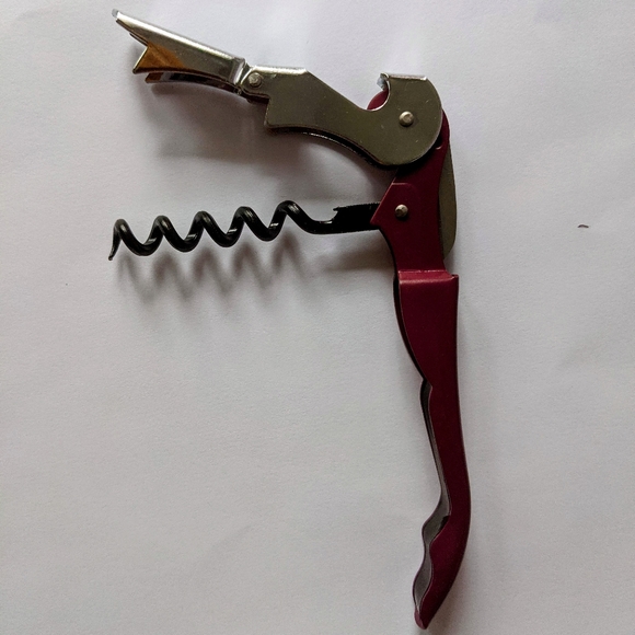 New waiter's corkscrew, burgundy, double-hinged - Picture 2 of 2